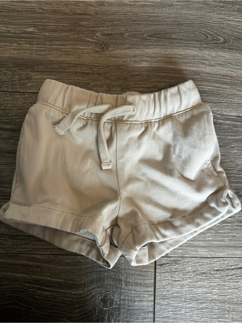 Little Sleepies Cream Drawstring Knit Shorts